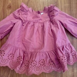 Baby Gap Pink eyelet dress 0-3 months